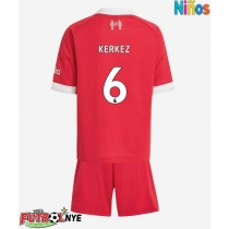 Camiseta Liverpool Milos Kerkez #6 Primera Equipación para niños 2025-26 manga corta (+ pantalones cortos)
